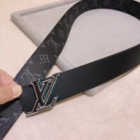 Louis Vuitton Unisex LV Speed 40mm Reversible Belt Turquoise Blue Monogram Eclipse Coated Canvas Leather (11)