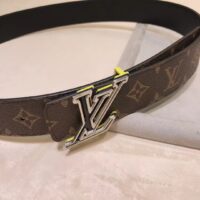 Louis Vuitton Unisex LV Speed 40mm Reversible Belt Yellow Monogram Coated Canvas Leather (3)