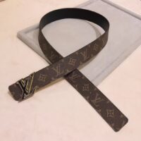 Louis Vuitton Unisex LV Speed 40mm Reversible Belt Yellow Monogram Coated Canvas Leather (3)