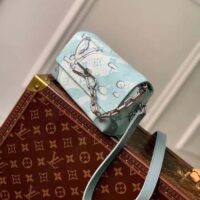 Louis Vuitton Unisex LVxYK Steamer Wearable Wallet Crystal Blue Monogram Aquagarden Coated Canvas (2)