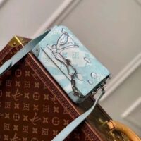 Louis Vuitton Unisex LVxYK Steamer Wearable Wallet Crystal Blue Monogram Aquagarden Coated Canvas (2)