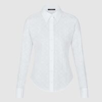 Louis Vuitton Women LV Long Sleeved Fitted Shirt Cotton Blanc Optique White Regular Fit (2)
