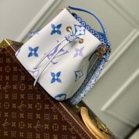 Louis Vuitton Women LV Néonoé BB Blue Monogram Coated Canvas Textile Lining (1)