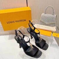 Louis Vuitton Women LV Sparkle Sandal Black Calfskin Leather Outsole 9.5 CM Heel (8)