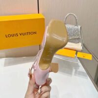 Louis Vuitton Women LV Sparkle Sandal Pink Calfskin Leather Outsole 9.5 CM Heel (5)