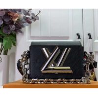 Louis Vuitton Women Twist Lock XL Black Epi Cowhide Leather Microfiber Lining (3)