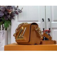 Louis Vuitton Women Twist Lock XL Gold Brown Epi Cowhide Leather Microfiber (2)