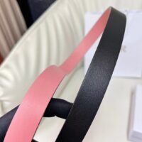 Dior CD Unisex 30 Montaigne Reversible Belt Black Ethereal Pink Smooth Calfskin 20 MM Width (7)