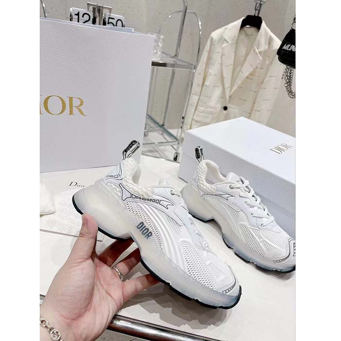 Dior CD Unisex Dior Vibe Sneaker White Technical Fabric Mesh Rubber (5)