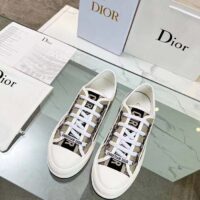 Dior CD Unisex Walk’n’Dior Sneaker Beige Black Embroidered Cotton Toile De Jouy Voyage (9)