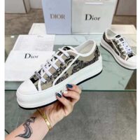 Dior CD Unisex Walk’n’Dior Sneaker Beige Black Embroidered Cotton Toile De Jouy Voyage (9)