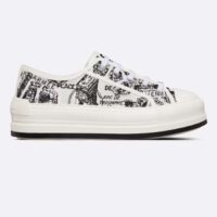 Dior CD Unisex Walk’n’Dior Sneaker White Black Cotton Embroidered Plan De Paris (2)