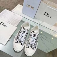 Dior CD Unisex Walk’n’Dior Sneaker White Black Cotton Embroidered Plan De Paris (2)