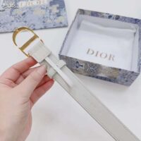 Dior Unisex CD 30 Montaigne Belt Latte Cannage Calfskin 3 CM Width (3)