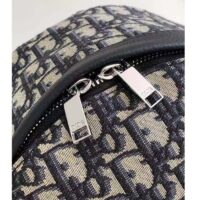 Dior Unisex CD Kid’s Mini Rider Sling Bag Beige Blue Dior Oblique Jacquard (5)