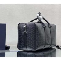 Dior Unisex CD Lingot 50 Duffle Bag Black CD Diamond Canvas (8)