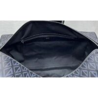 Dior Unisex CD Lingot 50 Duffle Bag Black CD Diamond Canvas (8)