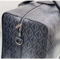 Dior Unisex CD Lingot 50 Duffle Bag Black CD Diamond Canvas (8)