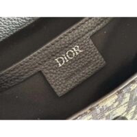 Dior Unisex CD Mini Gallop Sling Bag Beige Black Oblique Jacquard Black Grained Calfskin (3)