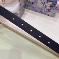 Dior Unisex CD Reversible Saddle Belt Golden Saddle Black Latte Smooth Calfskin (2)