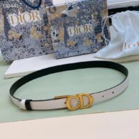 Dior Unisex CD Reversible Saddle Belt Golden Saddle Black Latte Smooth Calfskin (2)