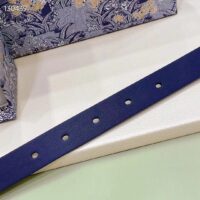 Dior Unisex CD Reversible Saddle Belt Golden Saddle Blue Latte Smooth Calfskin (2)