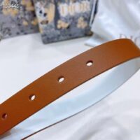 Dior Unisex CD Reversible Saddle Belt Golden Saddle Caramel Beige Smooth Calfskin (8)