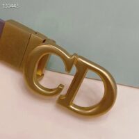 Dior Unisex CD Reversible Saddle Belt Golden Saddle Caramel Beige Smooth Calfskin (8)