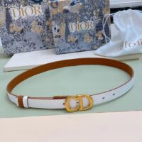 Dior Unisex CD Reversible Saddle Belt Golden Saddle Caramel Beige Smooth Calfskin (8)