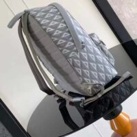 Dior Unisex Rider Backpack Gray CD Diamond Canvas Smooth Calfskin (2)