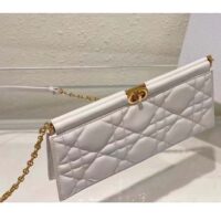 Dior Women CD Dior Caro Colle Noire Clutch Chain Latte Cannage Lambskin (9)