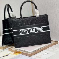 Dior Women CD Medium Book Tote Black Perforated Embossed Dior Oblique Calfskin (6)