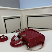 Dior Women CD Medium D-Joy Bag Scarlet Red Cannage Lambskin (1)