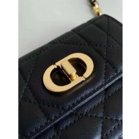 Dior Women CD Miss Caro Micro Bag Black Macrocannage Lambskin (5)