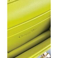 Dior Women CD Miss Caro Micro Bag Lime Yellow Macrocannage Lambskin (5)