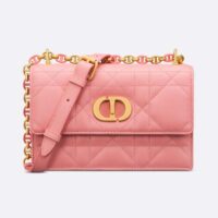 Dior Women CD Miss Caro Mini Bag Light Pink Macrocannage Lambskin (9)