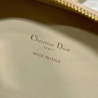 Dior Women CD Signature Oval Camera Bag Caramel Beige Calfskin Embossed (3)