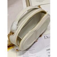 Dior Women CD Signature Oval Camera Bag Latte Calfskin Calfskin Embossed (1)