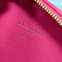 Dior Women CD Signature Oval Camera Bag Rani Pink Calfskin Embossed (7)