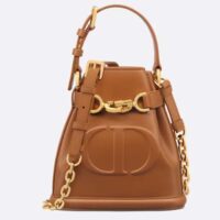 Dior Women CD Small C’est Dior Bag Golden Saddle CD-Embossed Calfskin (2)