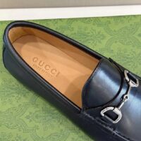 Gucci Men GG 1953 Horsebit Loafer Black Leather Flat 1.3 CM Heel (11)