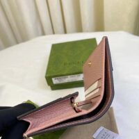 Gucci Unisex GG Marmont Card Case Wallet Double G Beige White GG Supreme Canvas (4)