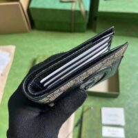 Gucci Unisex GG Wallet Cut-Out Interlocking G Beige Ebony GG Supreme Canvas (2)