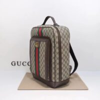 Gucci Unisex Ophidia GG Medium Backpack Beige Ebony GG Supreme Canvas Double G (6)