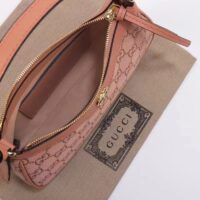 Gucci Women Ophidia GG Small Handbag Pink Canvas Double G Rose Gold Hardware (11)