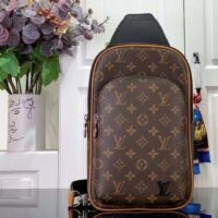 Louis Vuitton LV Unisex Avenue Sling Bag NM Radiant Sun Monogram Macassar Coated Canvas (6)