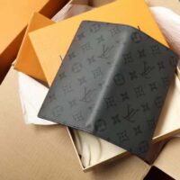 Louis Vuitton LV Unisex Brazza Wallet Black Grey Monogram Eclipse Canvas (1)