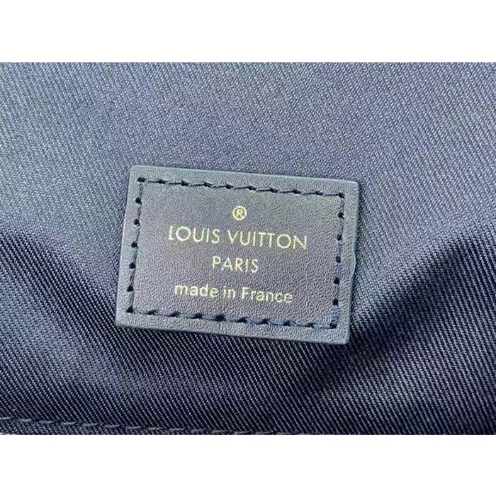 Louis Vuitton LV Unisex Christopher MM Backpack Abyss Blue Monogram Aquagarden Coated Canvas (5)