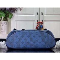 Louis Vuitton LV Unisex Christopher MM Backpack Abyss Blue Monogram Aquagarden Coated Canvas (7)