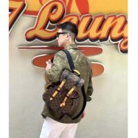 Louis Vuitton LV Unisex Christopher PM Backpack Monogram Canvas Cowhide Leather